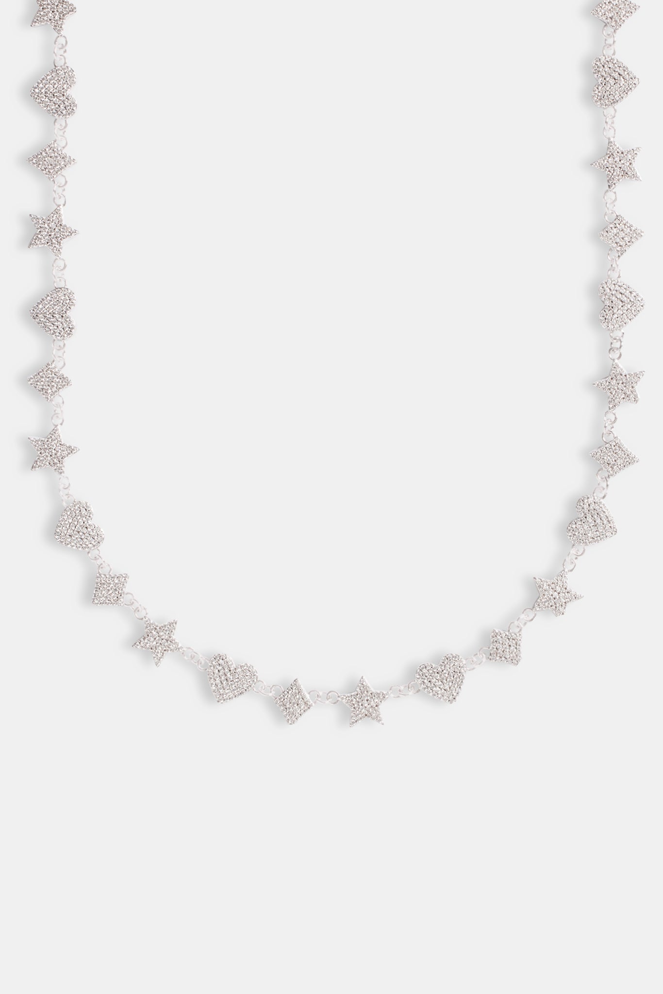 10mm Iced CZ Mixed Motif Tennis Chain